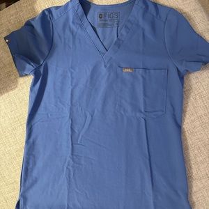 Figs Catarina Top XS and Zamora Joggers ￼Women’s Small —CEIL BLUE